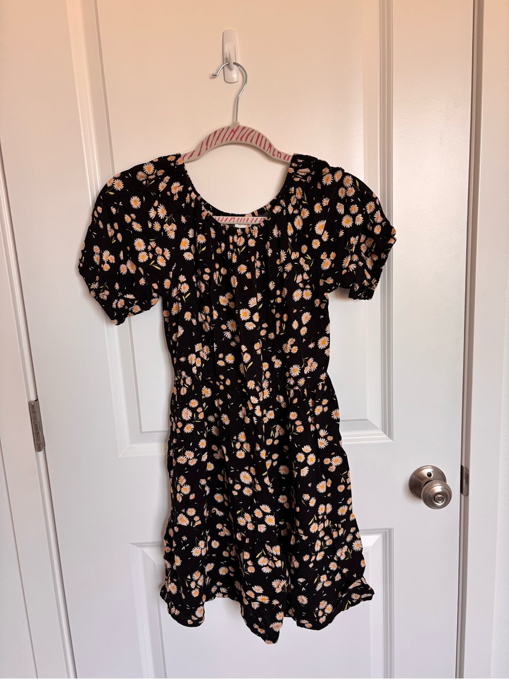 Cat & Jack Black Floral Daisy Dress